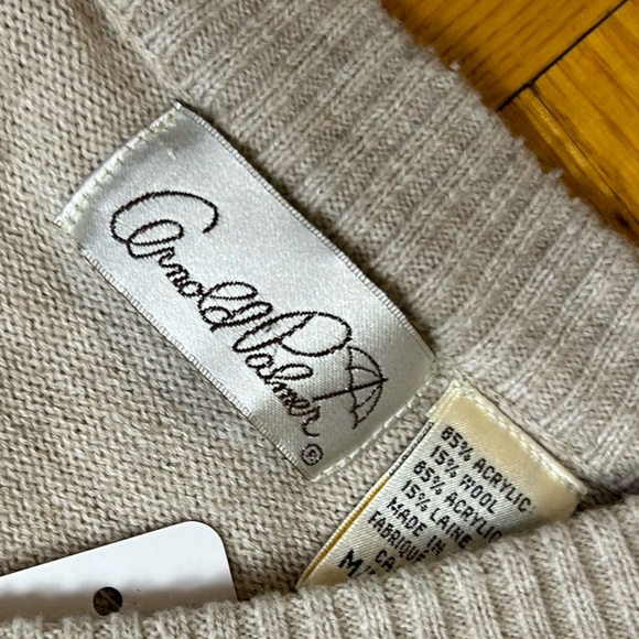 Arnold Palmer Grey and Blue Vertical Striped Sweater - Picture 5 of 6